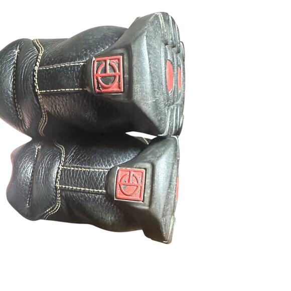 Cole Haan Black Leather Lace Up Booties - Size 8 - Picture 7 of 10